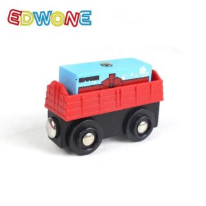 Small Train Toy Railcar Wooden Train Toy Compatible With Wooden Tracks