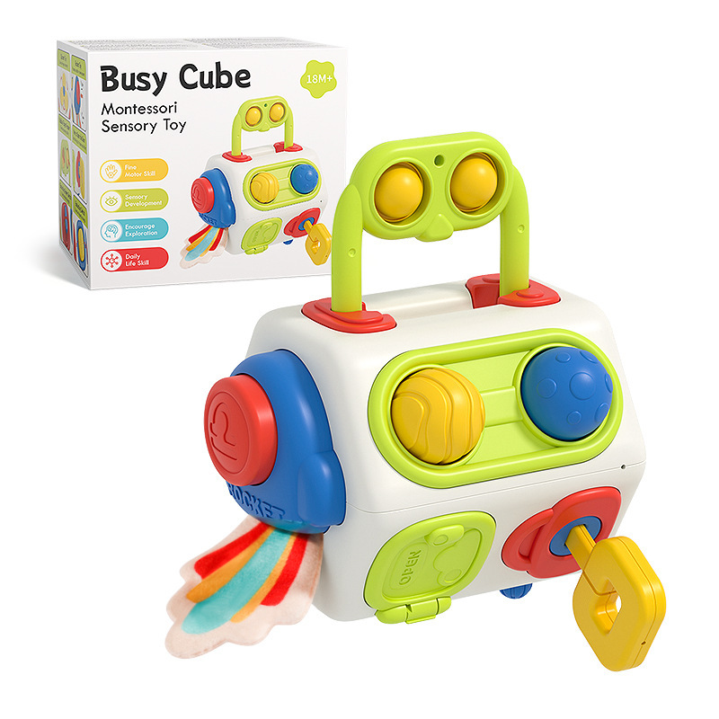 9 In 1 Busy Cube Baby & Toddler Toys Montessori Sensory Toys For Toddlers 1 2 3 Year Old Fidget Busy Board Learning Toys - Image 8