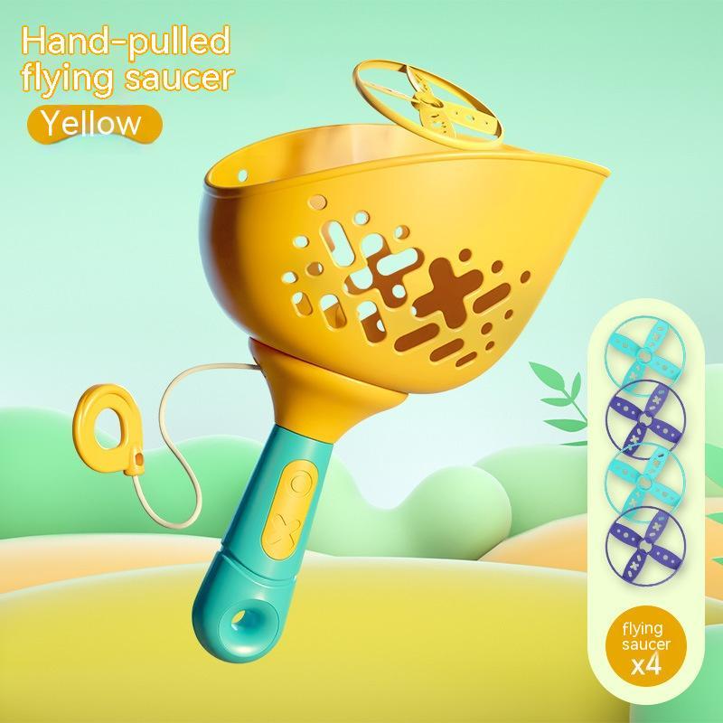 Children's Hand-pulled Catapult UFO Outdoor Sports Toys - Image 3