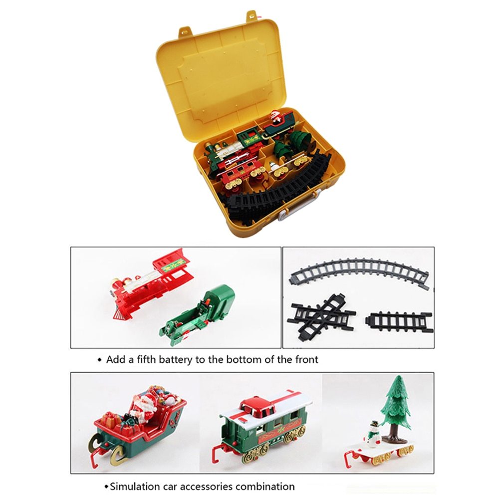 Christmas Electric Rail Car Train Toy Children's Electric Toy Railway Train Set - Image 2