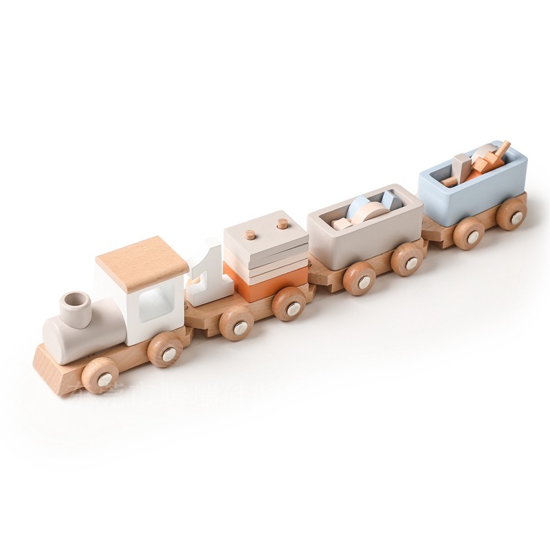 Wooden Children's Birthday Train Toy - Image 3