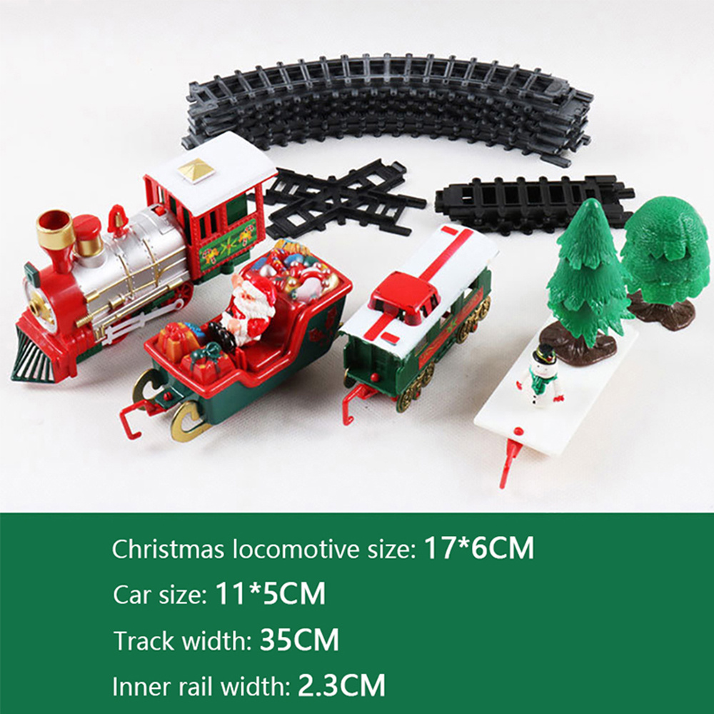 Christmas Electric Rail Car Train Toy Children's Electric Toy Railway Train Set - Image 5