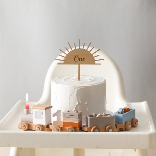 Wooden Children's Birthday Train Toy - Image 6