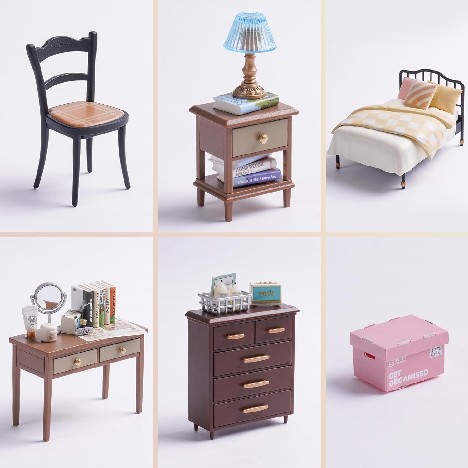 ROBOTIME Rolife Sweet Dream Bedroom Miniature House Kits Super World Dolls House Model Kits With Furniture And Accessories Christmas Dollhouse For Girls Craft Kits For Adults DW009 - Image 6